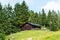 Mountain refuge with solar panels