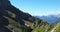 Mountain region in the Alps, beautiful Alpine Landscape, Drone view 4K