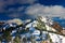 Mountain ridge in Lassen Volcanic Park in Winter.