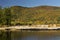 Mountain ridge over the Pemigewasset River, New Hampshire.