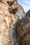 Mountain river in ancient deep canyon in northern Azerbaijan