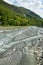 Mountain river Bastan in the spring French Pyrenees