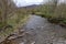 Mountain river in central europe. A fast stream high in the mountains