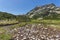 Mountain river and Dzhangal peak and Banski lakes, Pirin Mountain