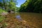 Mountain river in the forest, traveling Europe