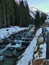 Mountain river in Mallnitz Austria, river landscape in Austria