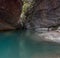 Mountain river in the rocky canyon