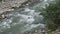 Mountain River with Rocky Rapids and Cascades of Rapidly Water. Carpathian