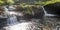 Mountain river with stones and small rapids in Moravskoslezske Beskydy mountains