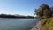 Mountain River in the summer, Landscape of Nature, View of Stream, River view from the shore