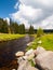 Mountain river on sunny day