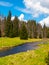 Mountain river on sunny day