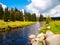 Mountain river on sunny day