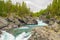 Mountain river valley landscape