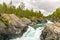 Mountain river valley landscape