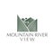 Mountain River view logo. a simple modern and luxury logo