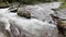 Mountain river. Water cascades over rocks in Great Smoky Mountains National Park