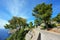 Mountain road along the sea near the village Sa Calobra. The Island Majorca, Spain