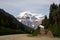 Mountain road below Mount Robson, British Columbia, Canada