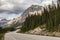 Mountain road in Canadian Rockies