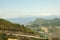 Mountain, road and cloud, blue sky at Lung Cu