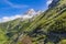 Mountain road D918 France, French Pyrenees.