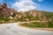 Mountain road, empty landscape of Corsica