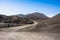 Mountain road on Etna volcano. Mount Etna landscape. Sicily, Italy