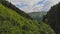 Mountain road in forest. Amazing place to visit in Carpathian on mountain road.