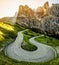 Mountain Road Highway of Dolomite Mountain - Italy