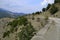 Mountain road from Korce to Gjirocaster, Albania.