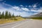 Mountain Road with Painted Double Yellow Line