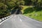 Mountain road in the picturesque Swiss Alps