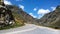 The mountain road runs through the Kourtaliotiko gorge in Crete