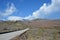 Mountain road on the slope of the volcano Etna