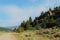 Mountain Road in Summer Flanked by Rocky Outcroppings