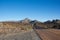 Mountain road in Teide National Park on the way to Telerifico Ca