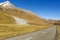 Mountain road to Albula pass - Swiss mountain pass in the canton of Graubunden. Switzerland