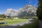 mountain road to Grindelwald in the Bernese Oberland of Switzerland