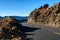 Mountain road. Trek through Las Canadas National park, Pico del Teide, Tenerife