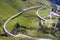 Mountain road and tunnel in italian alps