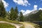 Mountain roads between Ceresole Reale and the Nivolet hill around serrÃ¹ lake, Agnel lake, Nivolet lake in Piedmont