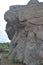 Mountain rock in a place that is whitish brown