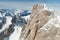 Mountain rock top summit peak winter snow, Marmolada Sella Dolomiti, Italy