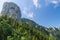 Mountain with rocky walls