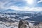 Mountain scenery of the Bermamyt plateau with Elbrus Mount