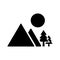 Mountain, scenery icon