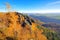 Mountain Schrammsteine in Saxon Switzerland in autumn