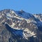 Mountain seen from Obermutten, Canton of Grisons. Parpaner Rothorn.