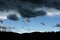 Mountain Silhouette Black Storm Clouds